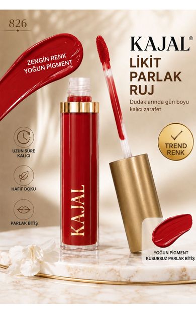 Carla Professional Make Up Likit Dudak Parlatıcısı Ruj &amp; Liquid Lipstick NO:826 Şarap Kırmızısı