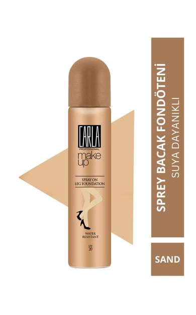 Carla Professional Make Up Spray On Leg Foundation - Bacak Fondöteni 75 ml Spf 20 - No: 13 SAND