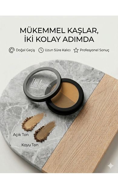 Carla Professional Make Up Brow Duo Compact Shadow - Toz Kaş Farı No: 11 Kahverengi
