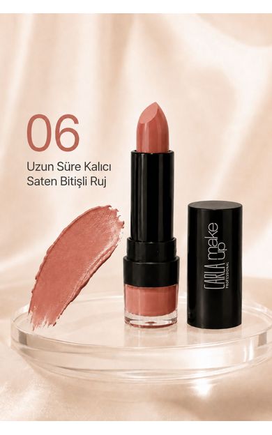 Carla Professional Make Up Uzun Süre Kalıcı Saten Bitişli İncape Ruj No:06 DESERT STANT