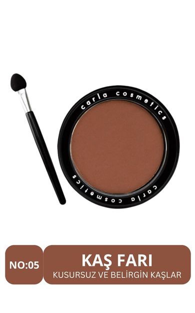 Carla Professional Make Up Kaş Farı - Eyebrow Powder Shadow Orta Kahve - No: 05 ORTA KAHVE