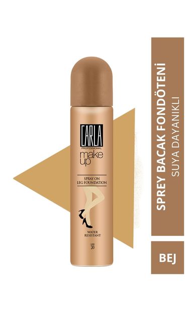 Carla Professional Make Up Spray On Leg Foundation - Bacak Fondöteni 75 ml Spf 20 - No: 14 BEJ