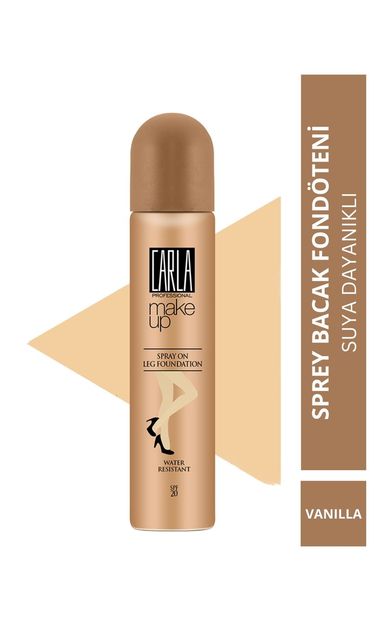 Carla Professional Make Up Spray On Leg Foundation - Bacak Fondöteni 75 ml Spf 20 - No: 12 VANILLA