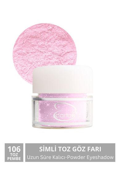 CARLA Uzun Süre Kalıcı Simli Açık Pembe Toz Göz Farı 2,5 G No:106 