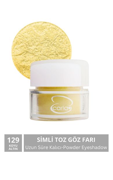 CARLA Uzun Süre Kalıcı Simli Sarı Toz Göz Farı 2,5 G No:129 