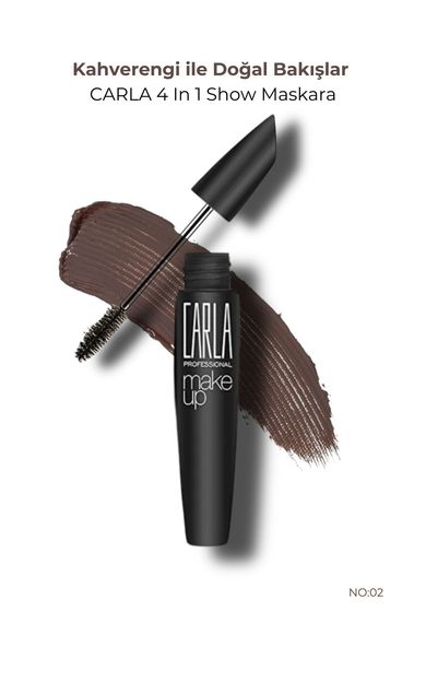 CARLA 4 In 1 Show Maskara Kahverengi 7,5 ml - No: 02 KAHVERENGİ
