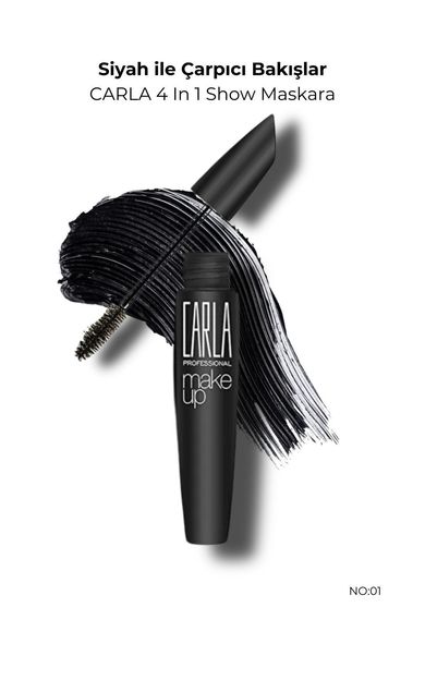 CARLA 4 In 1 Show Maskara Siyah 7,5 ml No: 01 SİYAH