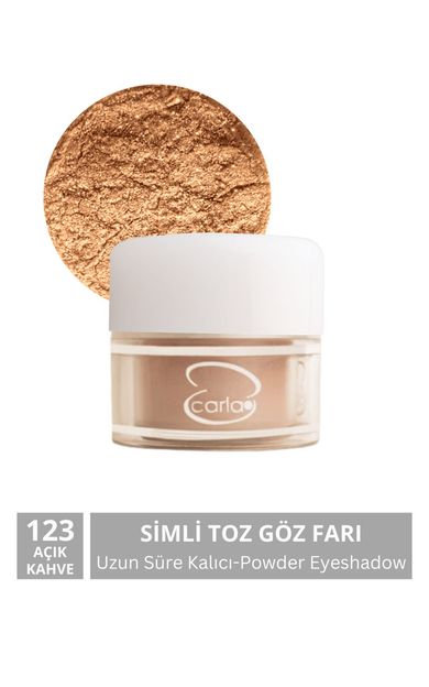 CARLA Uzun Süre Kalıcı Simli Açık KahveToz Göz Farı 2,5 G No:123 