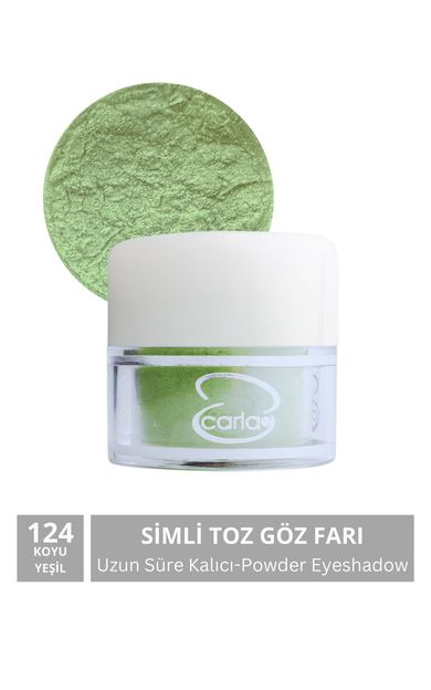 CARLA Uzun Süre Kalıcı Simli Koyu Yeşil Toz Göz Farı 2,5 G No:124 AÇIK YEŞİL