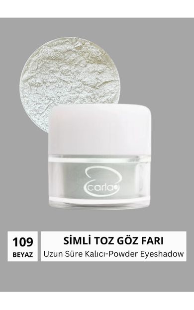 CARLA Uzun Süre Kalıcı Simli Beyaz Toz Göz Farı 2,5 G NO:109 BEYAZ
