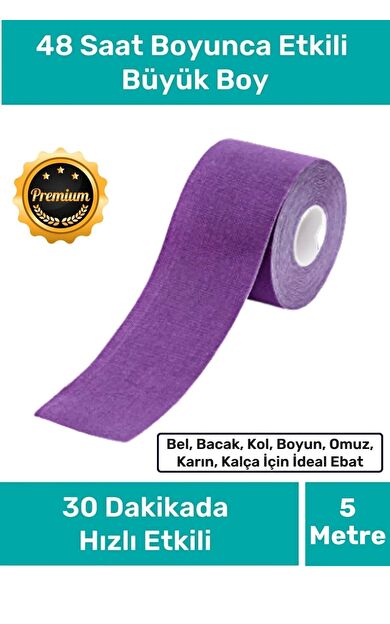 Hızlı Etkili Büyük Boy Kas Eklem Bel Bacak Kol Boyun Sırt Omuz Karın Kalça Ağrı Isıı Bandı 5cm X 5m