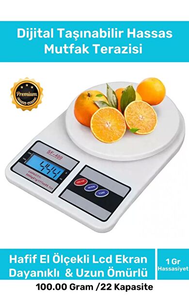 Deluxe Yüksek Hassasiyet Pilli Dara Fonksiyonlu Otomatik Kapanma Özellikli Hassas Mutfak Terazisi