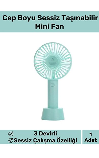 Özel Üretim Usb Şarjlı 3 Kademeli Sessiz Taşınabilir Mini Fan Pervaneli Soğutucu Küçük Vantilatör