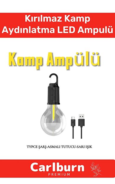Özel Üretim 3 Modlu Su Geçirmez Taşınabilir Kablosuz Kırılmaz Kamp Aydınlatma Şarjlı LED Ampulü