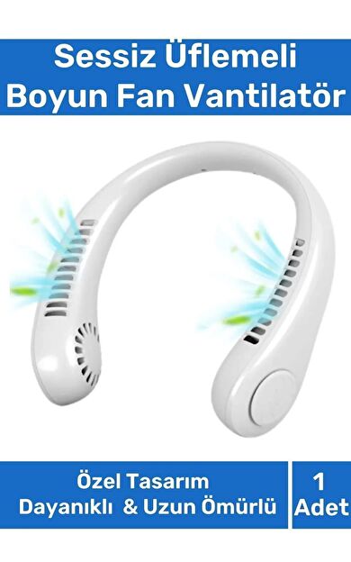 Premium Taşınabilir Şarjlı Güçlü Yüksek Kaliteli Sessiz Hava Soğutucu Üflemeli Boyun Fan Vantilatör
