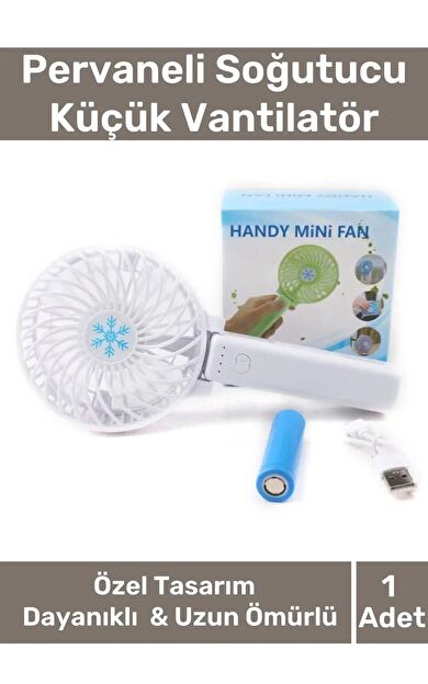 Cep Boyu Usb Şarjlı 3 Kademeli Sessiz Taşınabilir Mini Fan Pervaneli Soğutucu Küçük Vantilatör