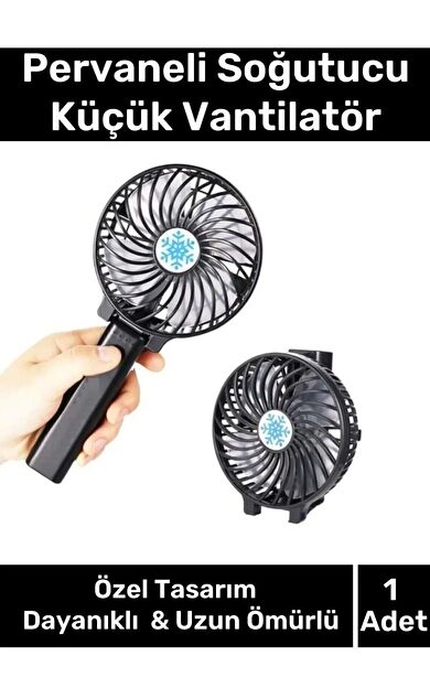 Cep Boyu Usb Şarjlı 3 Kademeli Sessiz Taşınabilir Mini Fan Pervaneli Soğutucu Küçük Vantilatör