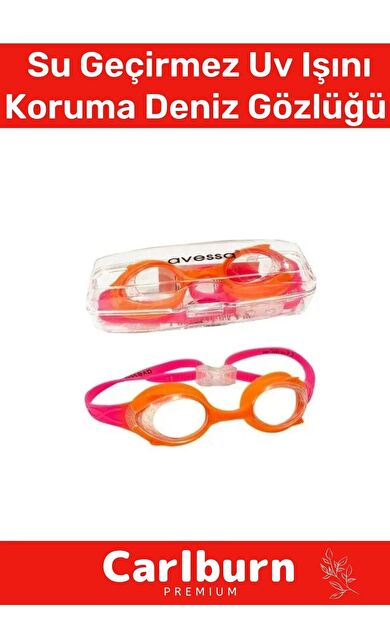 Deluxe Ayarlanabilir Kayış Su Geçirmez Uv Işını Koruma Silikon Plastik Antifog Çocuk Deniz Gözlüğü