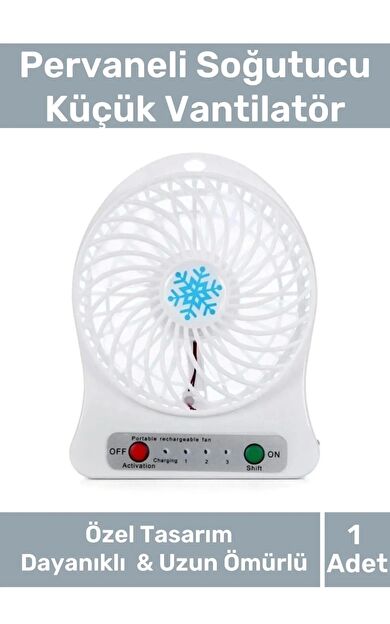 Özel Üretim Usb Şarjlı 3 Kademeli Sessiz Taşınabilir Mini Fan Pervaneli Soğutucu Küçük Vantilatör