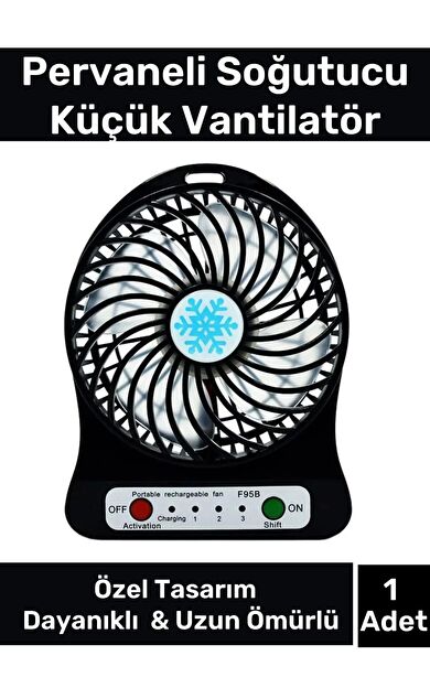 Özel Üretim Usb Şarjlı 3 Kademeli Sessiz Taşınabilir Mini Fan Pervaneli Soğutucu Küçük Vantilatör