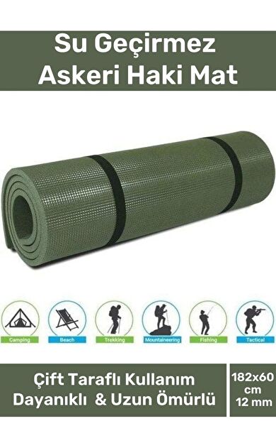 Özel Su Geçirmez 182x60cm Hafif Pratik Dayanıklı Isı Yalıtım 12mm Kalınlık Köpük Askeri Haki Mat