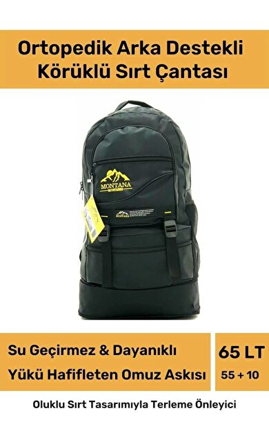 Ortopedik Su Geçirmez Konfor Modeli Fermuarlı Büyük Boy Çok Gözlü Bölmeli Kamp Outdoor Sırt Çantası