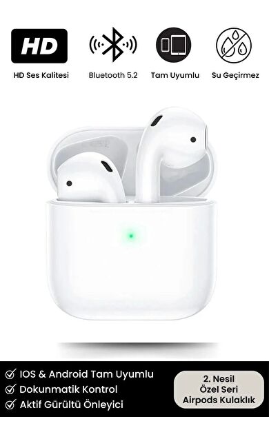 Premium Özel Seri Ios Android Uyumlu Bluetooth Kulaklık Kulak İçi 2. Nesil Kablosuz Kulaklık
