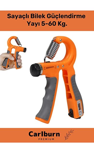 Premium Üretim El Bilek Güçlendirici Kas Yapma Ayarlı Damar Sayaçlı Bilek Güçlendirme Yayı 5-60 Kg.