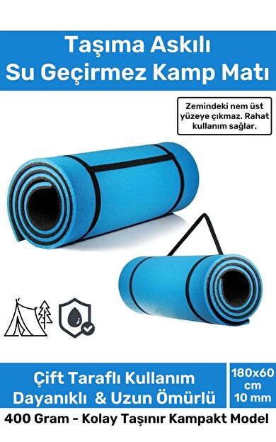 Taşıma Askılı Su Geçirmez Konforlu Kalın Rahat Çift Taraflı Çadır Uyku Yer Minderi 10mm Kamp Matı