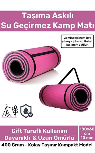 Taşıma Askılı Su Geçirmez Konforlu Kalın Rahat Çift Taraflı Çadır Uyku Yer Minderi 10mm Kamp Matı