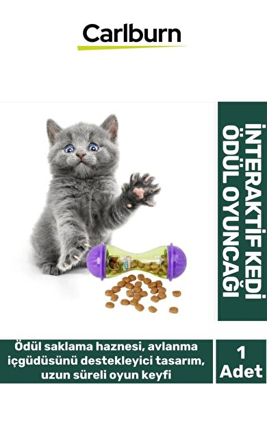Dayanıklı Plastik Küçük Boy Saklama Hazneli İnteraktif İçgüdüsel Avlanma Kedi Ödül Mamalı Oyuncak