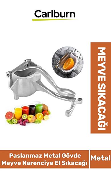 Özel Üretim Dayanıklı Paslanmaz Sağlam Metal Gövde Meyve Narenciye El Sıkacağı