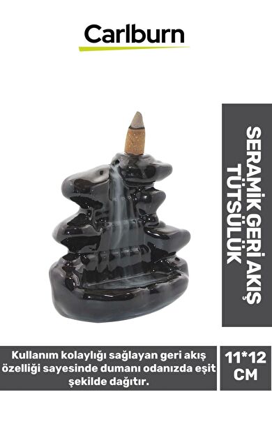 Özel Üretim Dekoratif İthal Parlak Şelale Seramik Geri Akış Tütsülük & Oda Kokusu Biblo 11*12 Cm