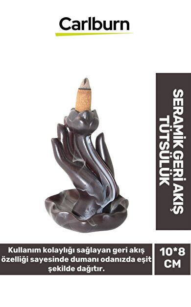 Özel Üretim Dekoratif İthal Parlak Şelale Seramik Geri Akış Tütsülük & Oda Kokusu Biblo 10*8 Cm