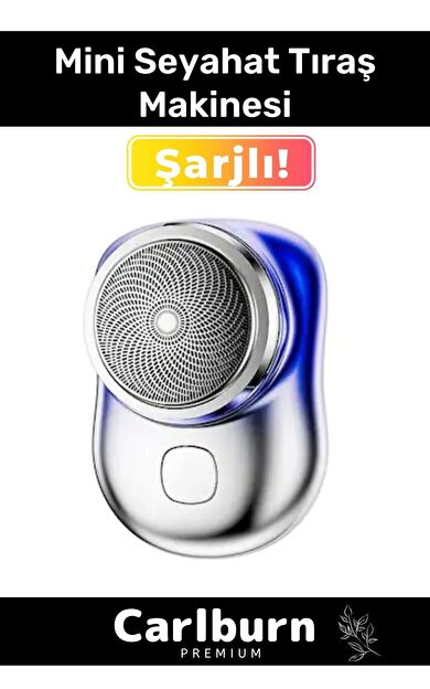 Özel Üretim Pratik Seyahat Günlük Hızlı Taşınabilir Şarjlı Yuvarlak Etkili Kablosuz Tıraş Makinesi