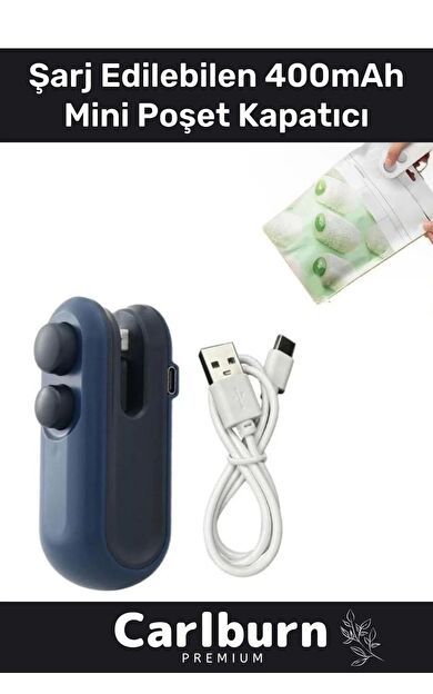 Özel Üretim Isınmaya Gerek Duymayan Kapama Kesme İşlevli 400mAh Şarj Edilebilir Mini Poşet Kapatıcı