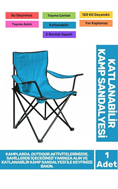 Su Geçirmez 120 Kg Dayanıklı Çantalı Katlanabilir Taşıma Askılı Balıkçı Piknik Kamp Sandalyesi