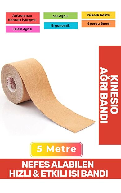 Hızlı Etkili Büyük Boy Kas Eklem Bel Bacak Kol Boyun Sırt Omuz Karın Kalça Ağrı Isı Bandı 5cmx5m