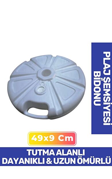 Özel Üretim Dayanıklı Malzemeden Üretilmiş Plastik 49x9 cm Plaj Kamp Balık Bahçe Şemsiyesi Bidonu