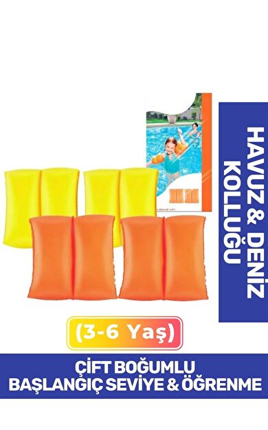 Özel Üretim Başlangıç Seviye Çift Boğumlu 3-6 Yaş Çocuk Deniz Havuz Yüzme Öğrenme Şişme Kolluğu