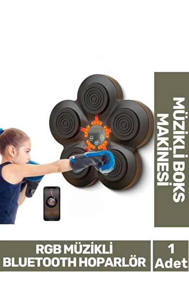 Özel Üretim Rgb Müzikli Bluetooth Hoparlör Genç Yetişkin Boks Egzersiz Müzikli Boks Makinesi