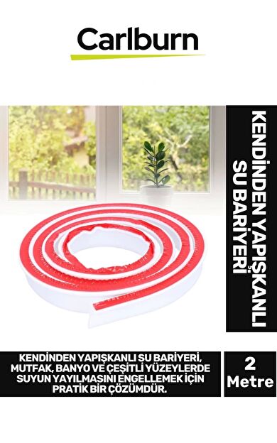 Özel Üretim Esnek Dayanıklı Yapışkanlı Mutfak Banyo Tezgah Kendinden Yapışkanlı Su Bariyeri 2 Metre