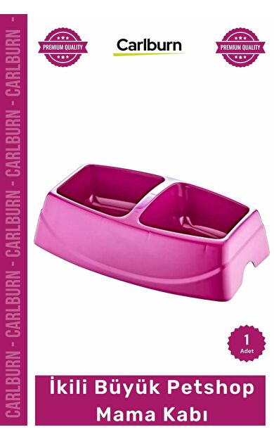 #Petshop Birinci Sınıf Kaliteli Plastik Kedi Köpek Su Kabı Renkli Dayanıklı İkili Büyük Mama Kabı