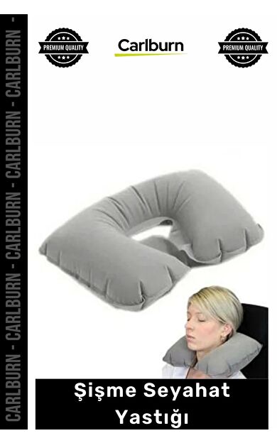 Özel Üretim Ergonomik Konforlu Boyunluk Uçak Otobüs Otomobil Pratik Yumuşak Şişme Seyahat Yastığı