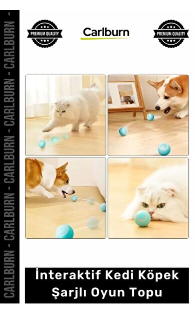 Özel Üretim Akıllı Otomatik Hareketli Zıplayan Sessiz Silikon İnteraktif Kedi Köpek Şarjlı Oyun Topu