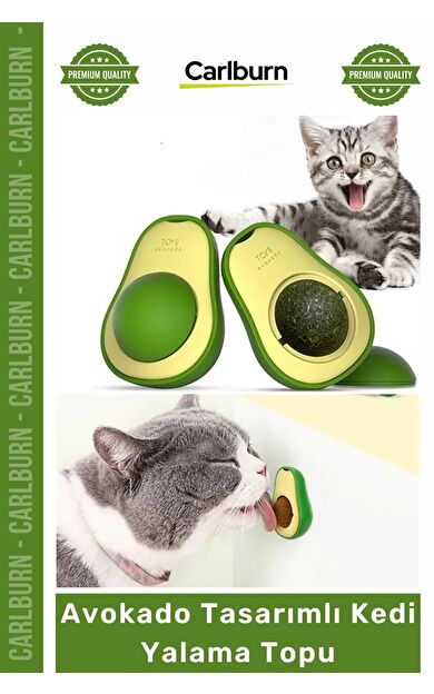 #Petshop Kedi Otu Topu Doğal Diş Temizleyici Sağlıklı Eğitici Avokado Tasarımlı Kedi Yalama Topu