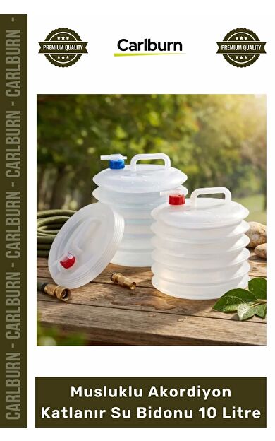 #SuBidonu Kamp Karavan Piknik Dağcılık Araç Bagajı Musluklu Akordiyon Katlanır Su Bidonu 10 Litre