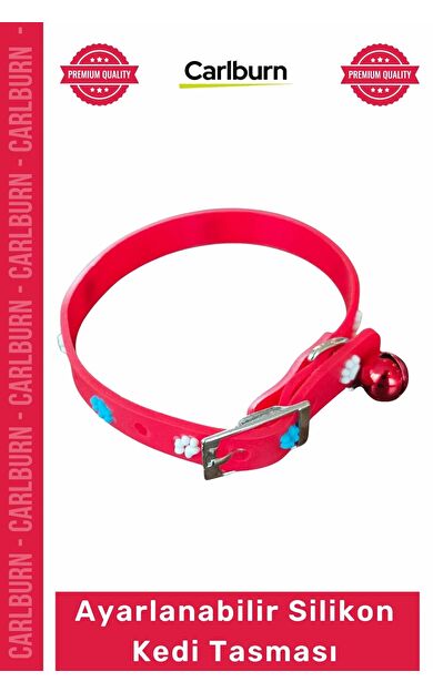 #Petshop Yumuşak Konforlu Ayarlanabilir Şık Dayanıklı Su Geçirmez Esnek Hafif Silikon Kedi Tasması