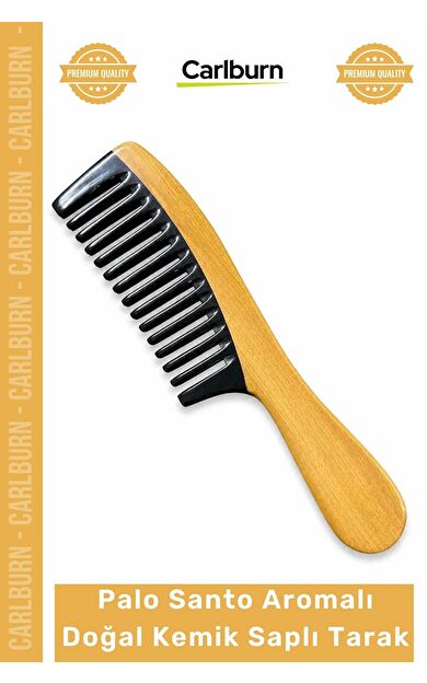 #Tarak El İşçiliği Kaliteli Saç Bakım Masaj Etkili Palo Santo Aromalı Doğal Kemik Saplı Tarak