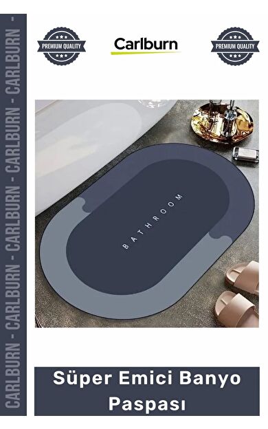 #Paspas Kaydırmaz Tabanlı Hızlı Kuruyan Mikrofiber 38x58 cm Şık Modern Süper Emici Banyo Paspası